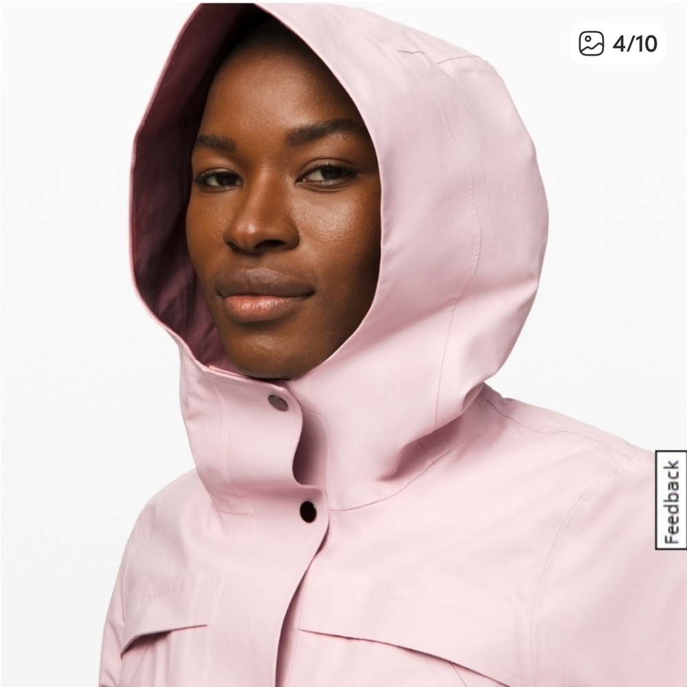 Lululemon Into The Drizzle Jacket•Waterproof Glyde•RARE FAWN PINK•LIKE NEW•6 - Picture 3 of 16